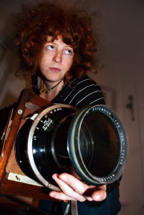 Brittonie Fletcher with a view camera