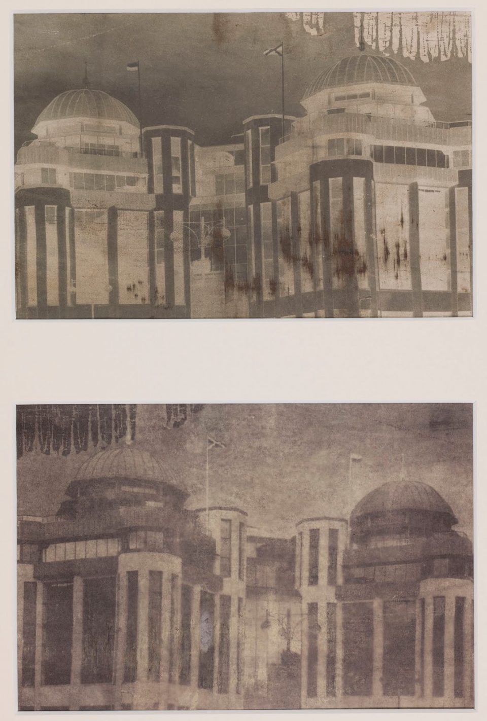 building, calotype and salted paper print