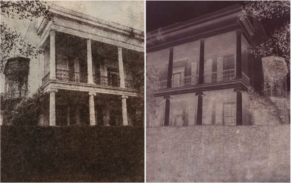 calotype, house with columns