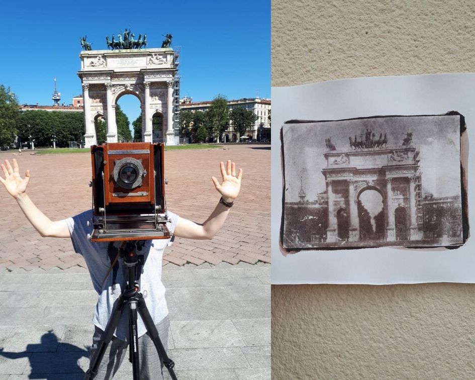 L'Arco della Pace, Milan, salted paper print, camera Deardorff