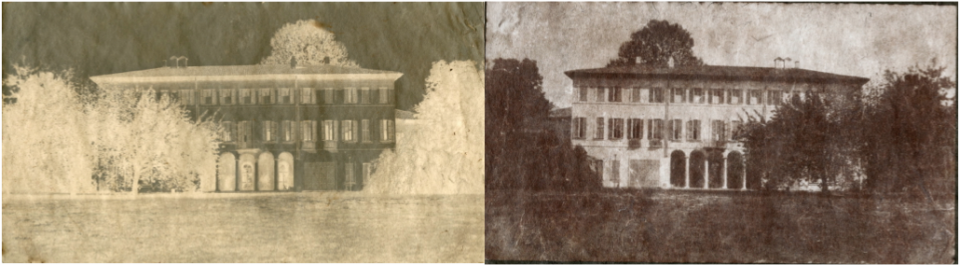 Villa Litta Modignani, Affori, Milan, calotype and salted paper print, 